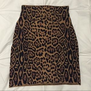 BCBG bandage skirt in cheetah print